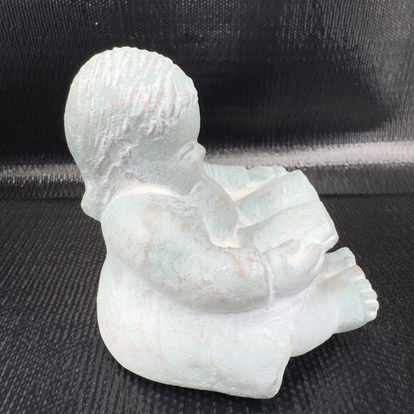 Vintage Isabel Bloom Girl Reading A Book Figurine Heavy Paperweight Figure Decor - Picture 7 of 11